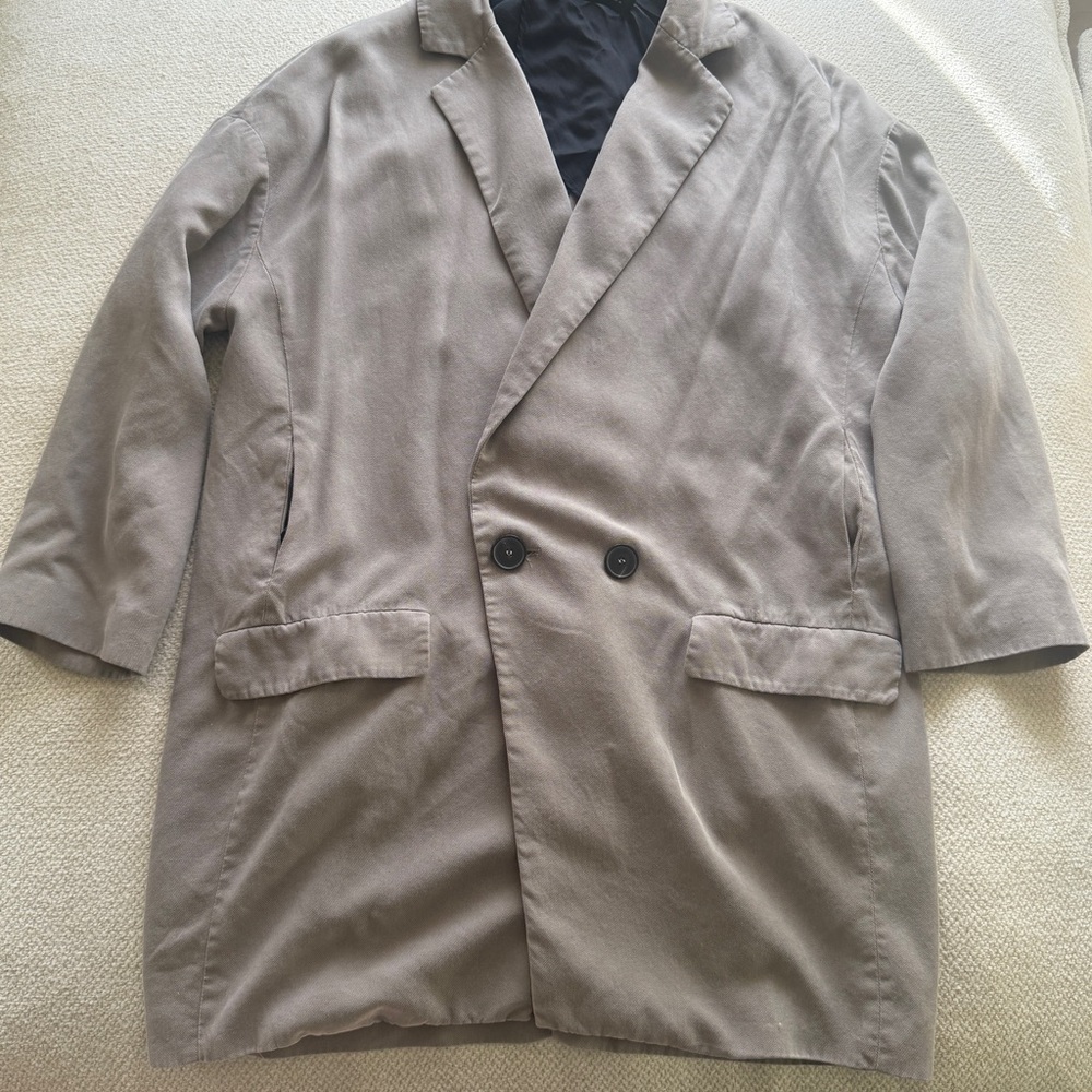 Zara Grey Oversized Double Breasted Blazer - Picture 5 of 8